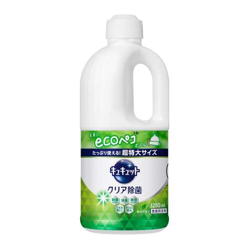 花王　キュキュット　クリア除菌　緑茶の香り　つめかえ用　1250ｍｌ