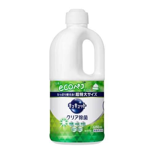 花王　キュキュット　クリア除菌　緑茶の香り　つめかえ用　１２５０ｍｌ