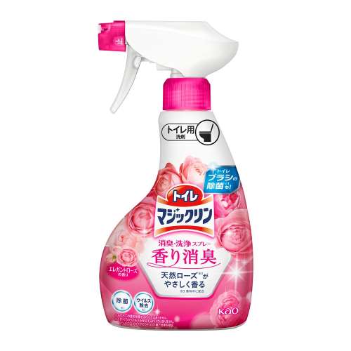 花王　トイレマジックリン消臭・洗浄スプレー　香り消臭　エレガントローズの香り　本体　３５０ｍｌ