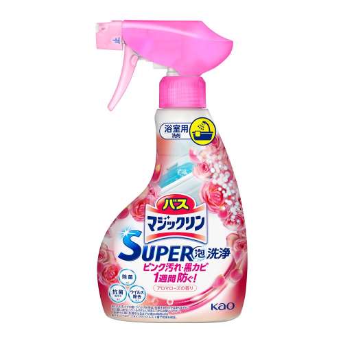 花王　バスマジックリン　ＳＵＰＥＲ泡洗浄　アロマローズの香り　本体　３５０ｍｌ