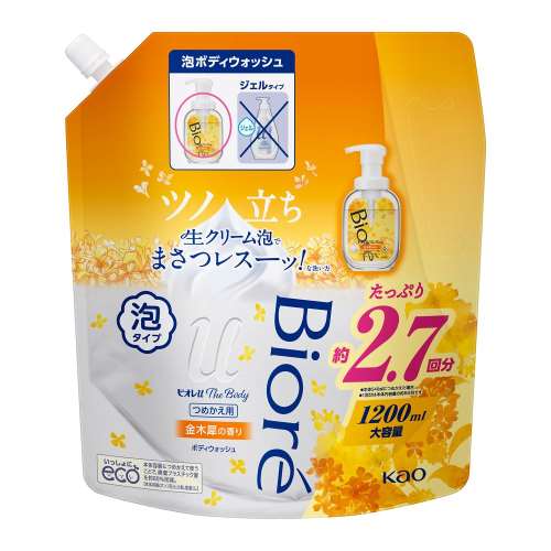 花王　ビオレｕ　ザ　ボディ　泡タイプ　金木犀の香り　つめかえ用　１２００ｍｌ