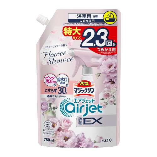 花王　バスマジックリン　エアジェット　除菌フラワーシャワーの香り特大７６０ｍｌ