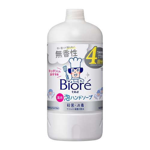 花王　ビオレｕ　泡ハンドソープ　無香　つめかえ用　７７０ｍｌ