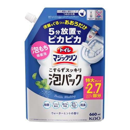 花王　トイレマジックリン　こすらずスッキリ泡パック　ウォーターミントの香り　つめかえ用　６６０ｍｌ