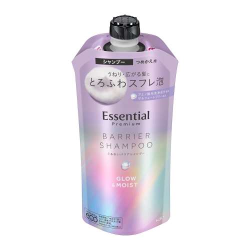 花王　エッセンシャル　プレミアム　うるおいバリアシャンプー　グロウ＆モイスト　つめかえ用　３４０ｍｌ