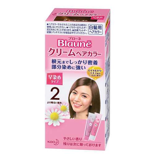 花王　ブローネ　クリームヘアカラー２　より明るい栗色　８０ｇ