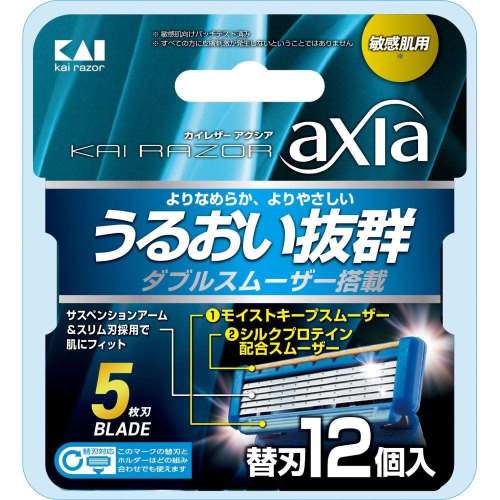 貝印　ａｘｉａ　替刃　１２個入