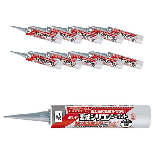 コニシ(Konishi) 変成シリコンシーラント グレー ×10本セット
