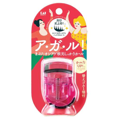 貝印　プッシュアップカーラ　ＫＱ‐３０３５　ピンク