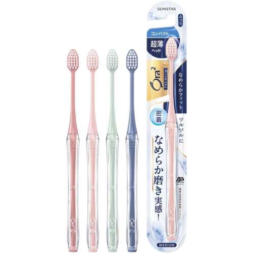サンスター　オーラツープレミアムハブラシなめらかフィットコンパクトふつう　ふつう　※色の指定はできません