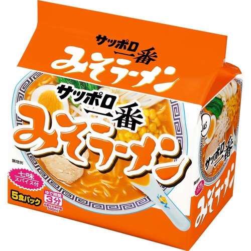 サッポロ一番みそ味　５食パック　×６個セット