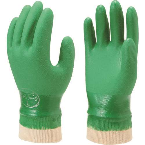 ■ショーワ　塩化ビニール手袋　まとめ買い　簡易包装グリーンジャージ　１０双入　Ｓサイズ NO600S10P