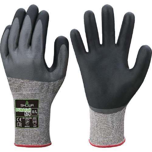 ■ショーワ　耐切創手袋　ＮＯ５７６　デュラコイル５７６　グレー　ＸＬサイズ NO576XL