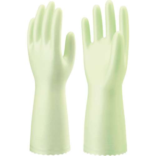 ■ショーワ　塩化ビニール手袋　ナイスハンドデリケート　さらっとタッチ　パールグリーン　Ｍサイズ　緑 NHDSMG