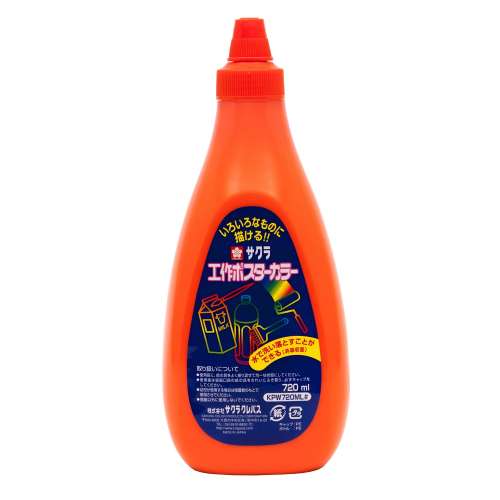 工作ポスターカラー７２０ｍｌ入り　だいだいいろ／ＫＰＷ７２０ＭＬ＃５