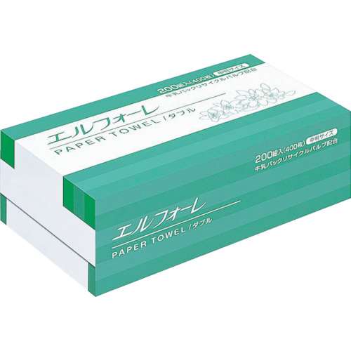 エリエール　【30パック入】　エルフォーレ　ペーパータオルダブル　２００組（中判）　３０パック入　623043