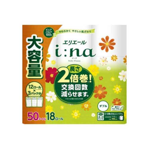 大王製紙　エリエールイーナトイレット　１８ロールダブル５０ｍ