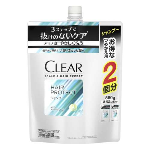 ユニリーバ クリア ヘアプロテクト シャンプー つめかえ用  560ml