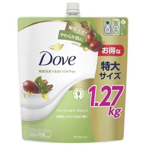ユニリーバ・ジャパン ダヴ　ボディウォッシュ　ホホバオイル＆サンダルウッド　つめかえ用 1270g