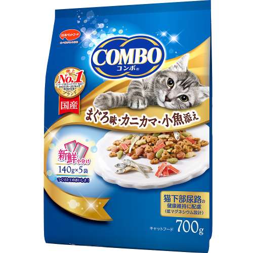 ミオコンボ　まぐろ味・カニカマ・小魚添え　７００ｇ　×１２個セット