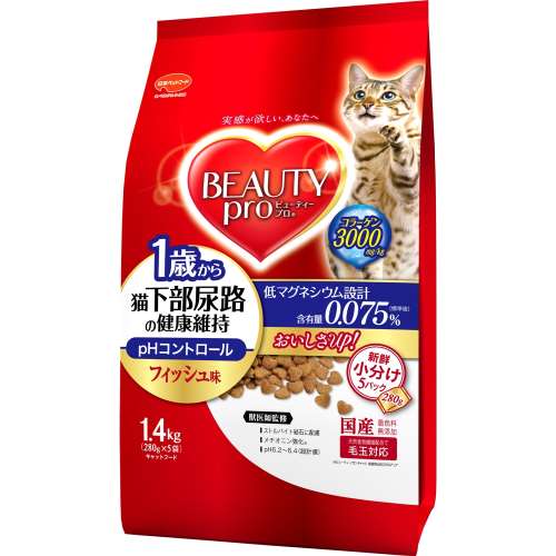 ビューティープロ キャット 猫下部尿路の健康維持 １歳から フィッシュ味１．４ｋｇ