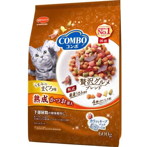 日本ペットフード　コンボ　キャット　まぐろ味・熟成かつお添え　600