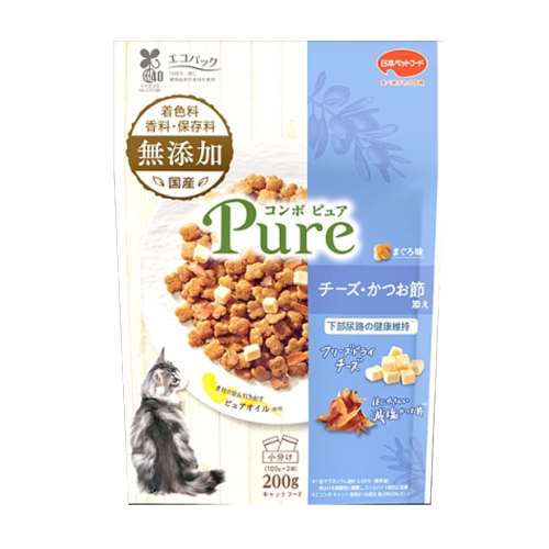 日本ペットフード　コンボピュアキャット　まぐろ味・チーズ・かつお節添え　２００ｇ