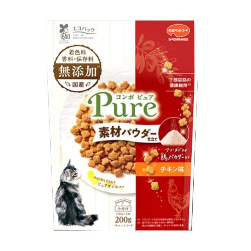 日本ペットフード　コンボピュアキャット　チキン味・鶏パウダー仕立て　２００ｇ
