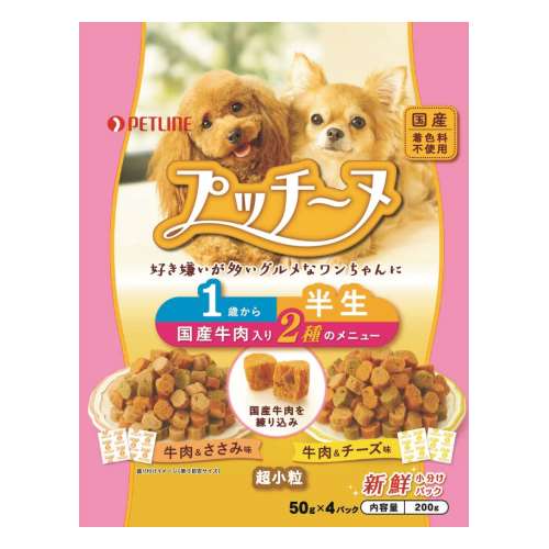 いぬのしあわせ プッチーヌ 超小型犬専用１歳から６歳までの成犬用（半生タイプ）２００ｇ　×１２個セット