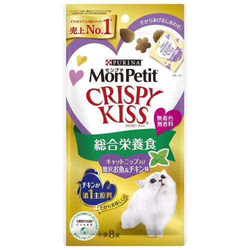 クリスピーキッス　総合栄養食 キャットニップ入り 贅沢お魚&チキン味　２４ｇ