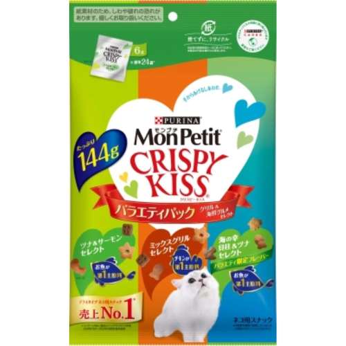 ネスレ日本　モンプチ　クリスピーキッス　バラエティパック　グリル＆海鮮グルメセレクト　１４４ｇ