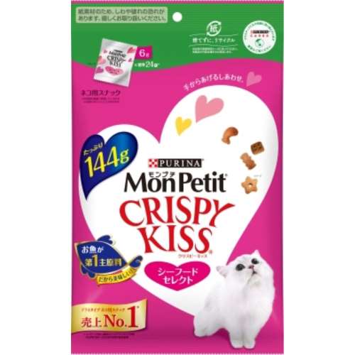 ネスレ日本　モンプチ　クリスピーキッス　シーフードセレクト　１４４ｇ