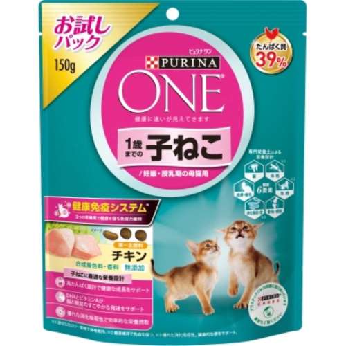 ネスレ日本　ピュリナワンキャット　１歳までの子ねこ用／妊娠・授乳期の母猫用　チキン　１５０ｇ