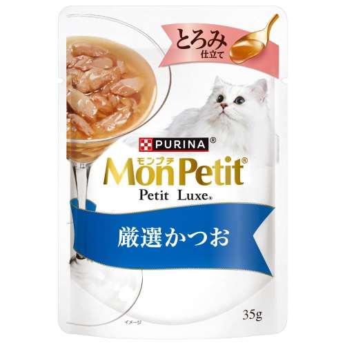 ネスレ日本　モンプチ　プチリュクスパウチ　とろみ仕立て　厳選かつお３５ｇ