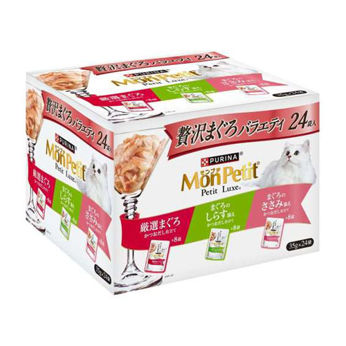 ネスレ日本　モンプチ　プチリュクス　贅沢鮪バラエティ３５ｇ×２４袋入