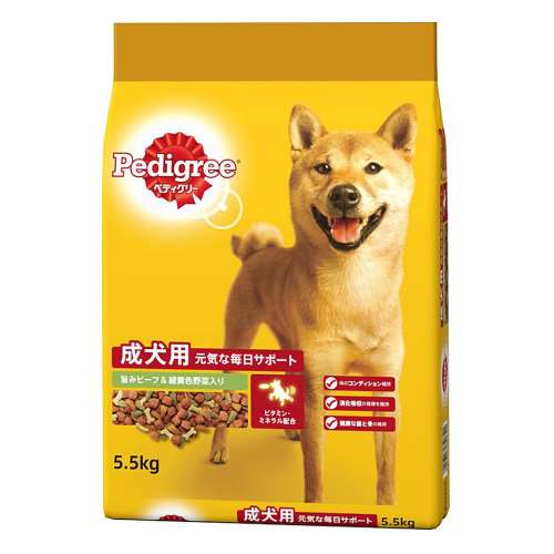 ペディグリー 成犬用 旨みビーフ＆緑黄色野菜入り ５．５ｋｇ