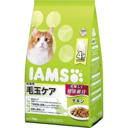 アイムス 成猫用 毛玉ケア チキン １．５ｋｇ ×６個セット