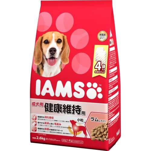 アイムス 成犬用 健康維持用 ラム＆ライス 小粒 ２．６ｋｇ ×４個セット