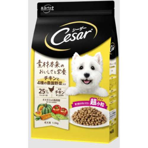 マースジャパンリミテッド　シーザードライ　成犬チキン野菜　超小粒１．５ｋｇ