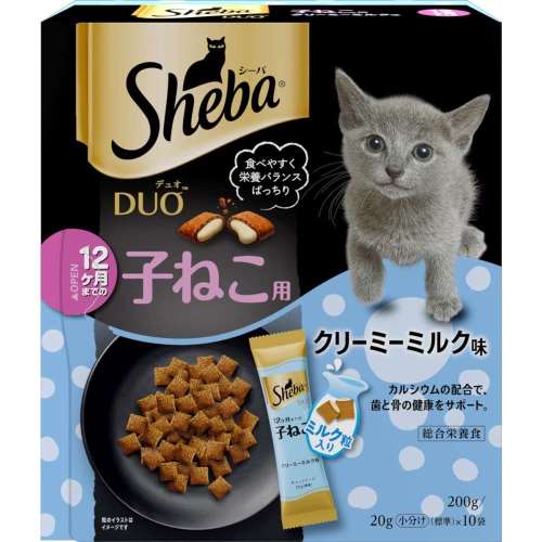 シーバ　デュオ　１２ヶ月までの子ねこ用　クリーミーミルク味　２００ｇ