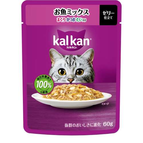 マースジャパンリミテッド　カルカンパウチ１Ｐ　お魚ミックス　まぐろ・鰹・鯛
