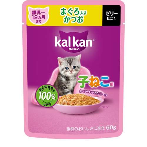 マースジャパンリミテッド　カルカンパウチ１Ｐ　子猫用　まぐろ　かつお