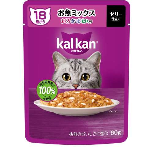 マースジャパンリミテッド　カルカンパウチ１Ｐ　１８歳　お魚ミックス　鮪鰹たい