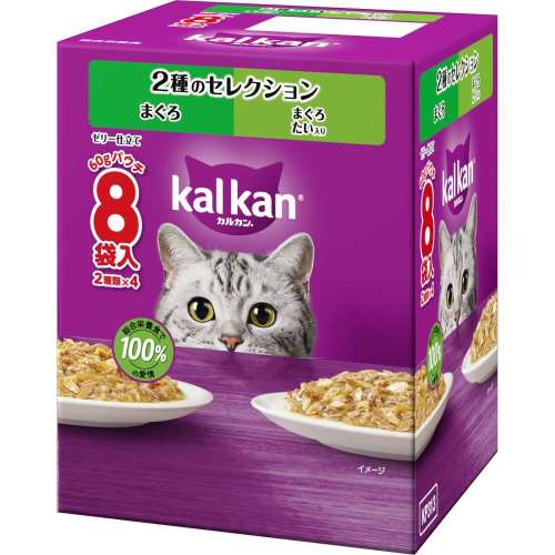マースジャパンリミテッド　カルカンパウチ８Ｐ　２種　まぐろ　まぐろ・たい