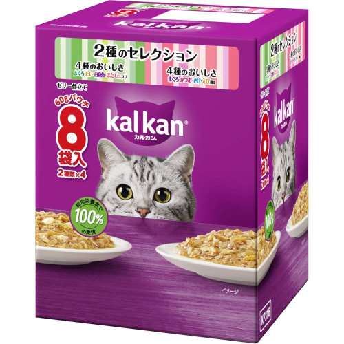 マースジャパンリミテッド　カルカンパウチ８Ｐ　２種　鮪・鯛・白身　鮪・鰹・鮭