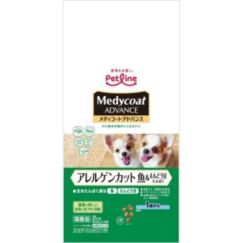 ペットライン　メディコートアドバンス　アレルゲンカット　魚＆えんどう豆たんぱく　１歳から　２ｋｇ