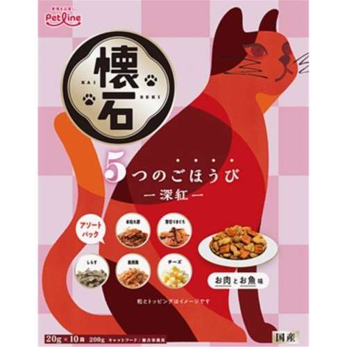 ペットライン　懐石　５つのごほうび　深紅　２００ｇ