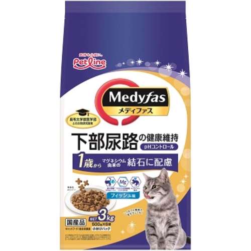 ペットライン　メディファス　１歳フィッシュ味３ｋｇ