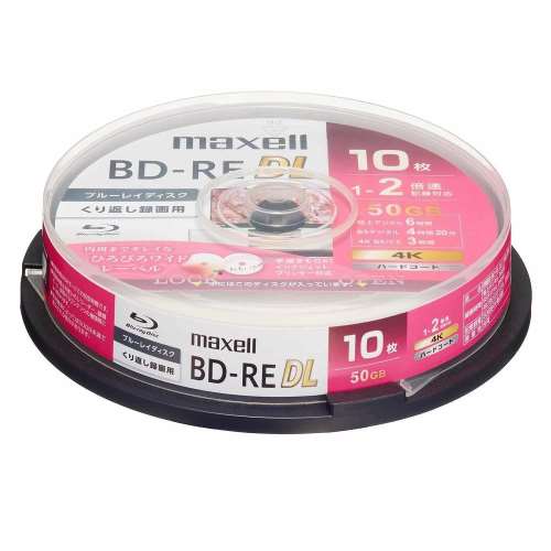 マクセル　録画用ＢＤ‐ＲＥ　ＤＬ　ＢＥＶ５０ＷＰＧ．１０ＳＰ