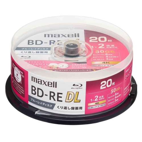 マクセル　録画用ＢＤ‐ＲＥ　ＤＬ　ＢＥＶ５０ＷＰＧ．２０ＳＰ